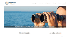 Desktop Screenshot of healthfacultyjobs.com